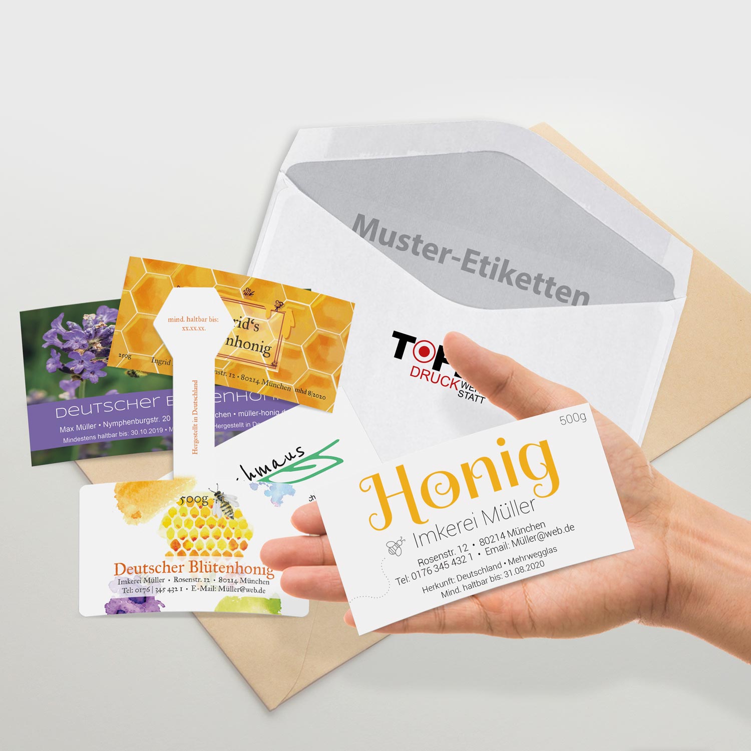 Musteretiketten bestellen