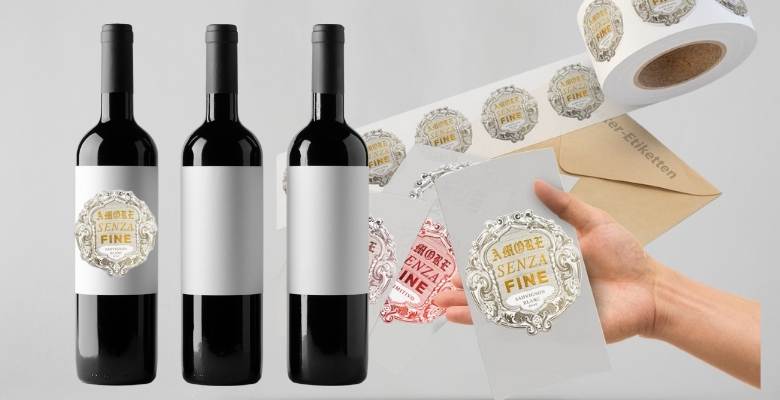 TOPP-Etikettendruck für Weinflaschen Weinflaschen mit und ohne Etiketten